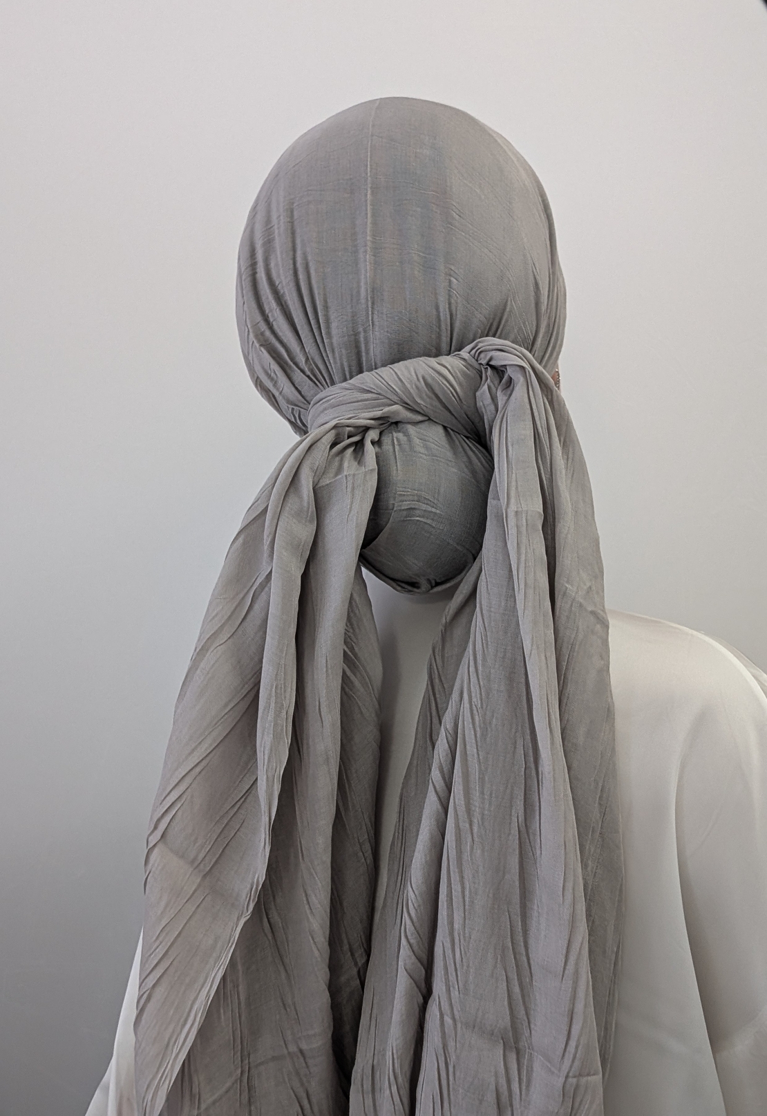 מטפחת לונג מקומטת אפור