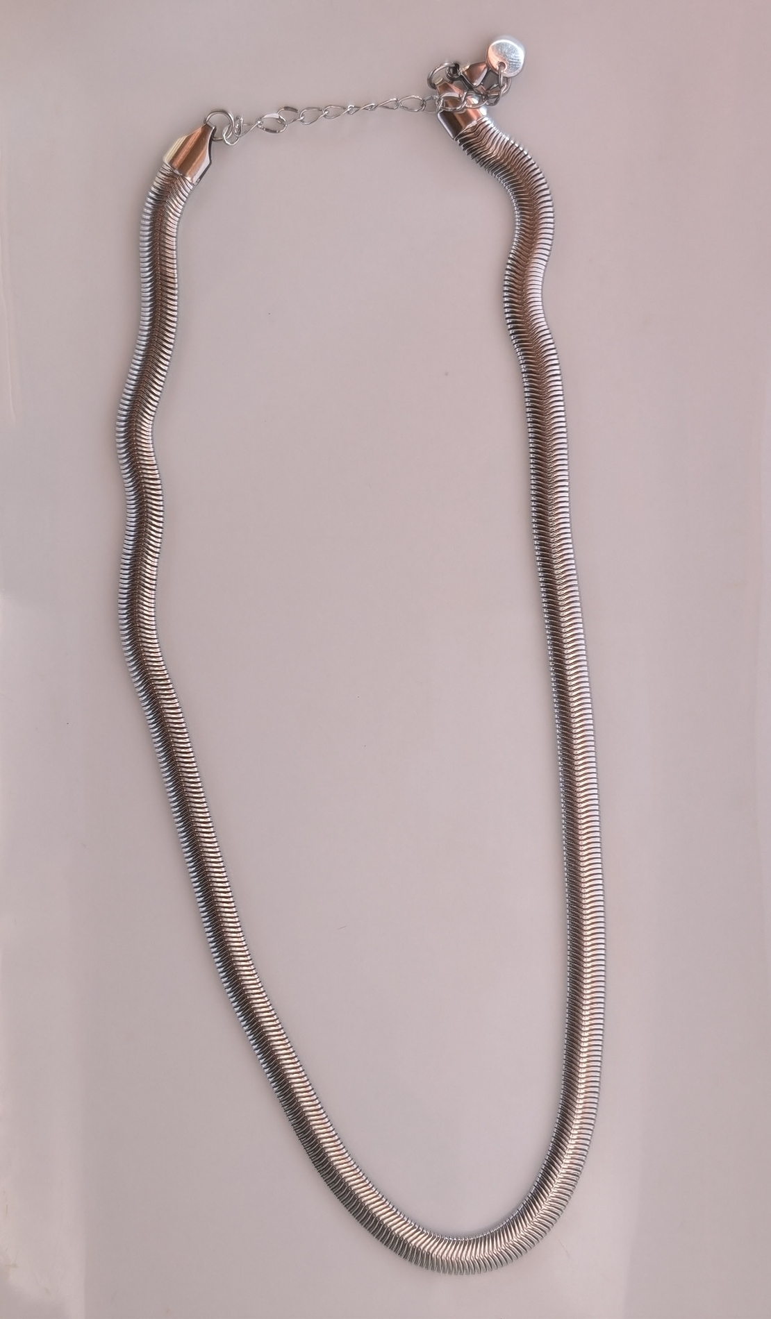 שרשרת פס עבה stainless steel - כסף