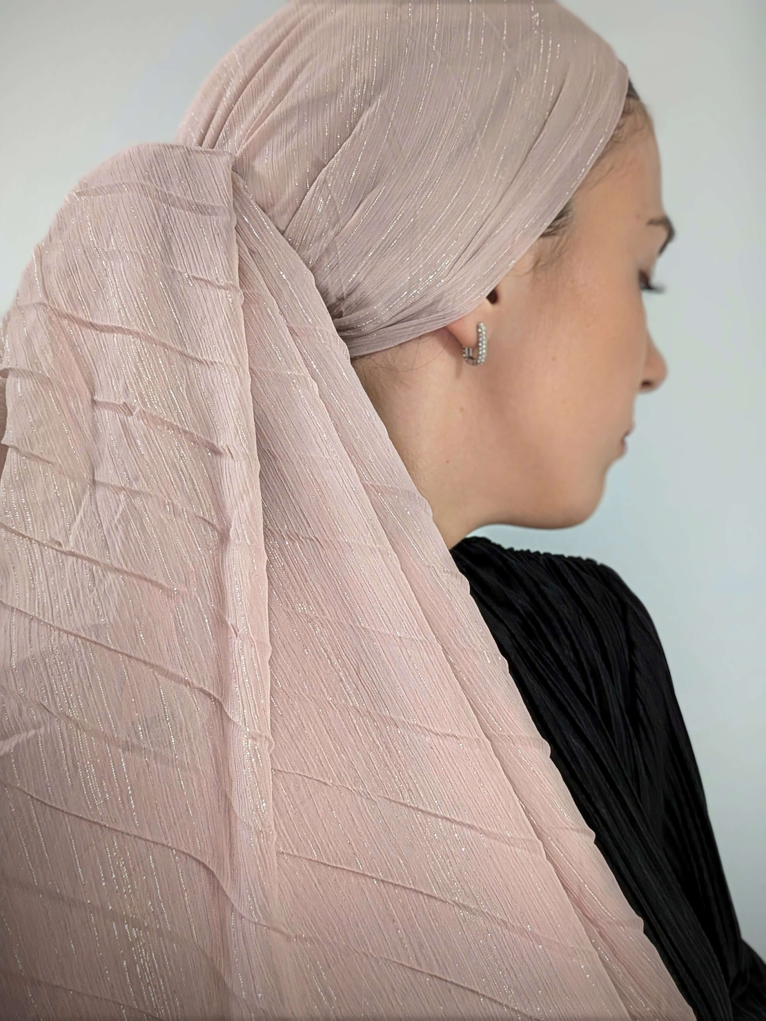 מטפחת לונג פליסה שיפון - ורוד