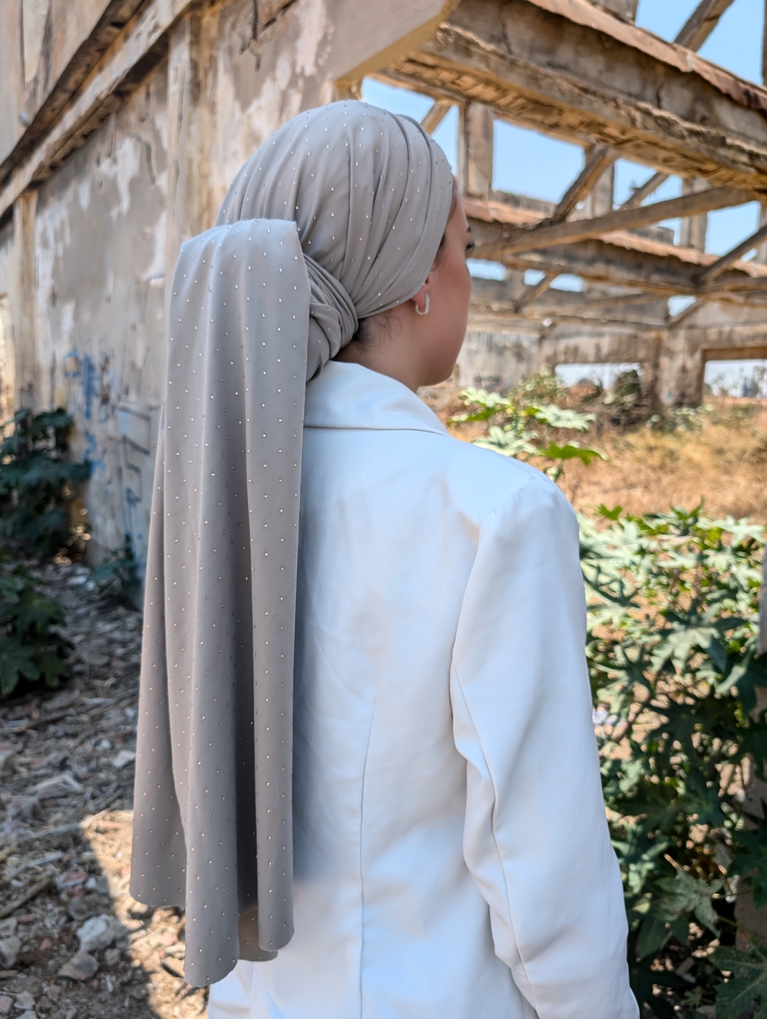 מטפחת לונג יהלומים - קאמל