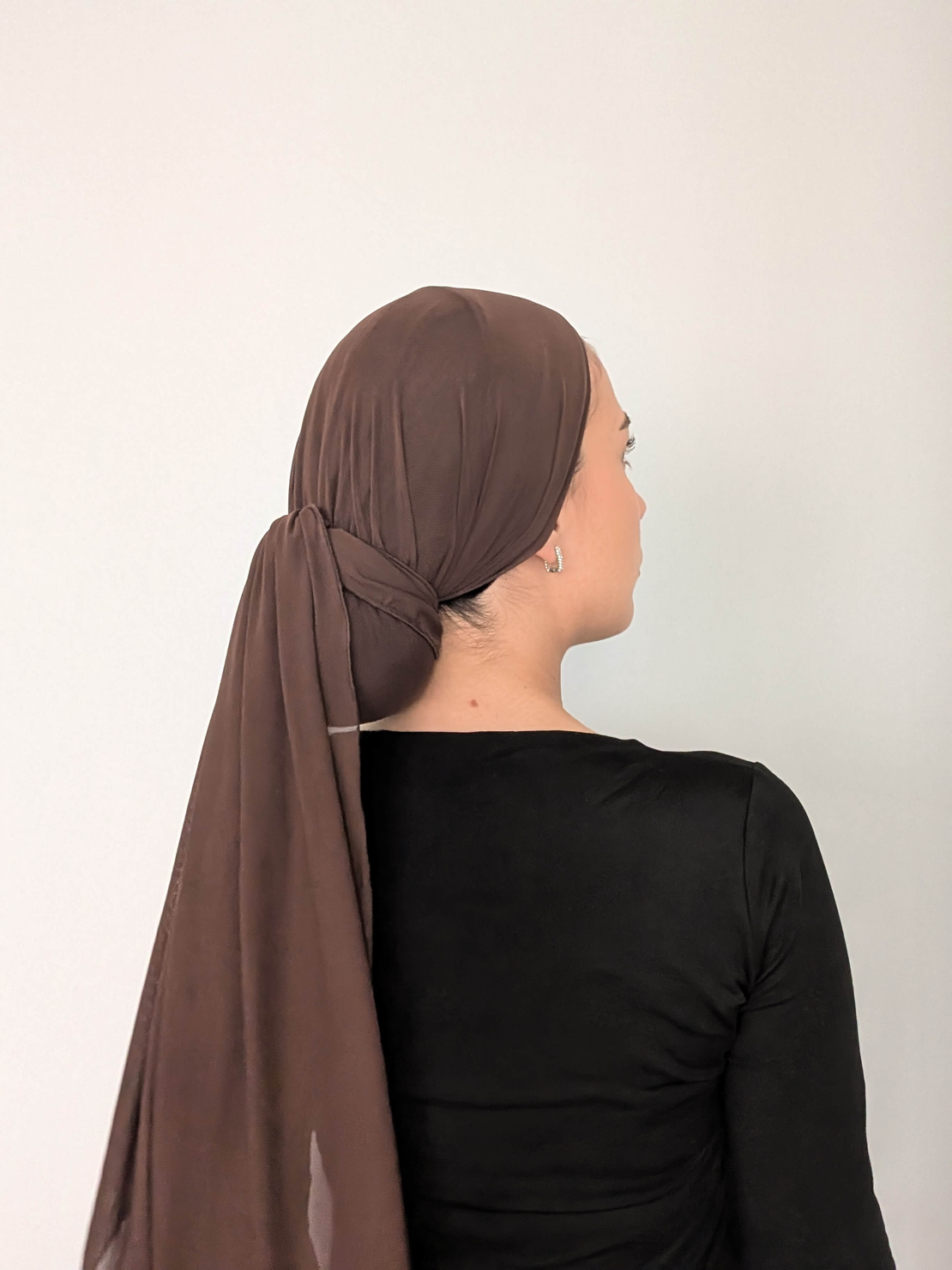 מטפחת לונג רשת לייקרה - חומה