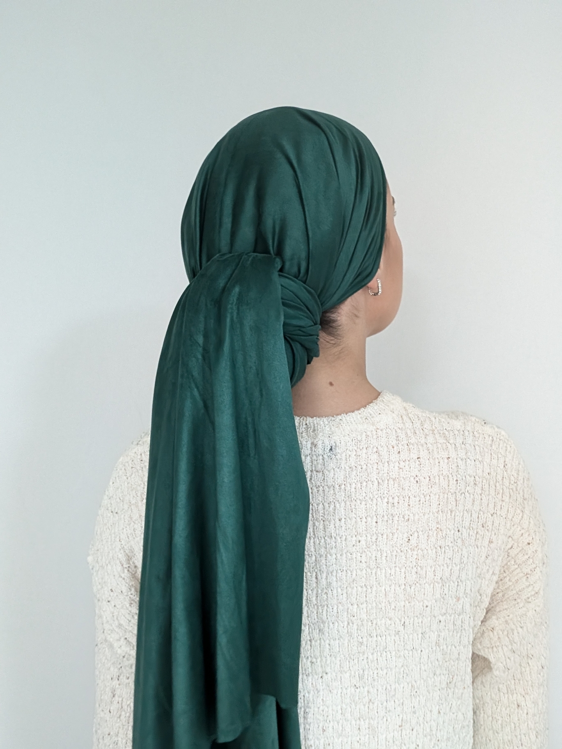 מטפחת לונג זמש - ירוק בקבוק