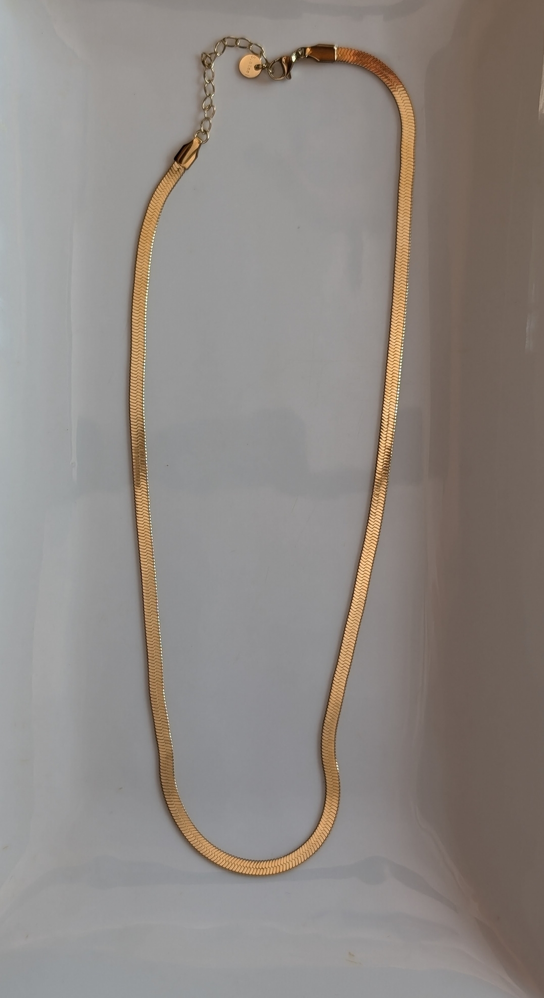 שרשרת פס דק stainless steel - זהב