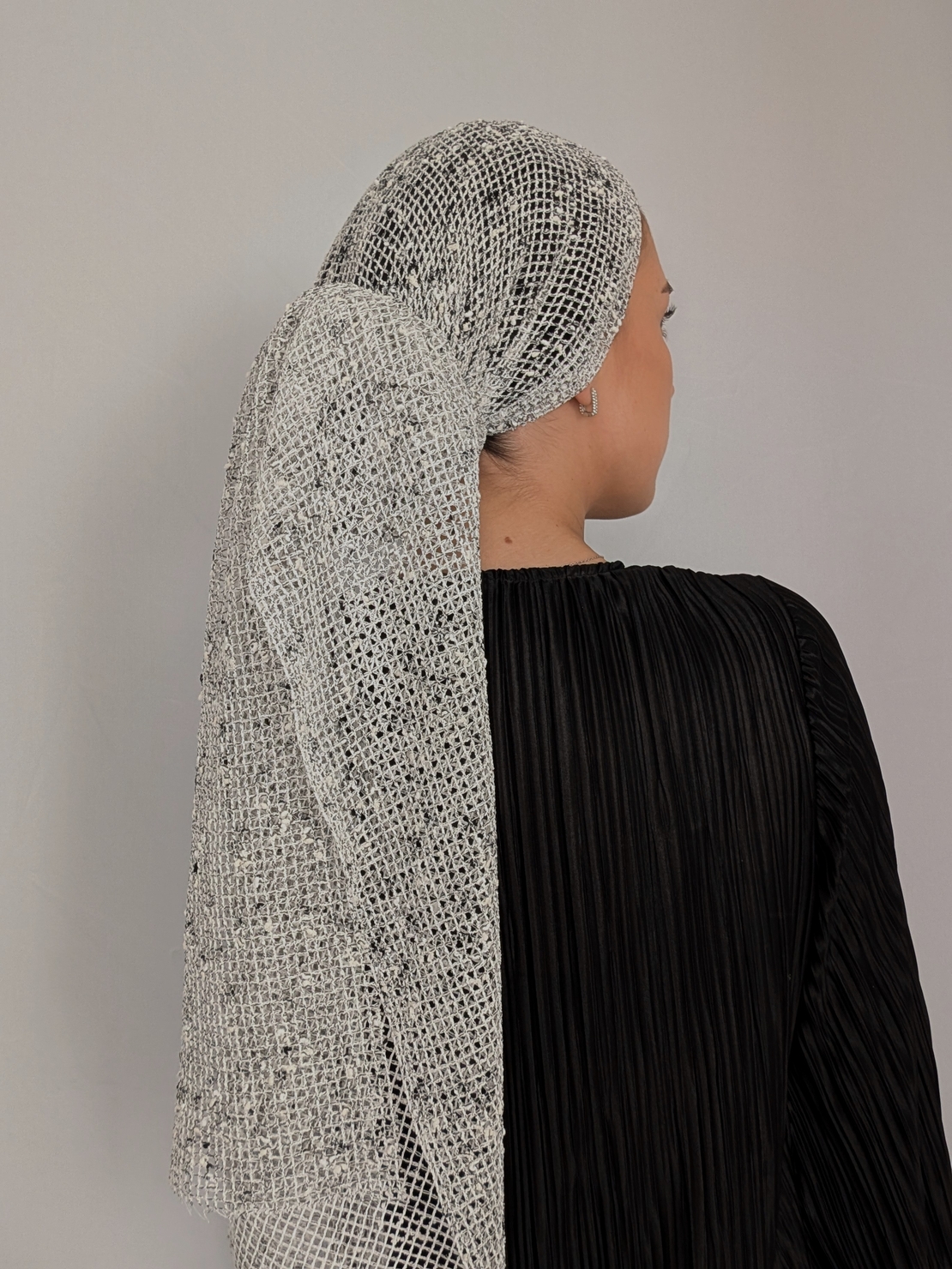 מטפחת לונג רשת - לבן