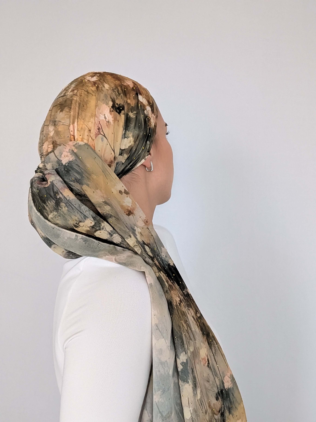 מטפחת לונג חג - שיפון יהלומים