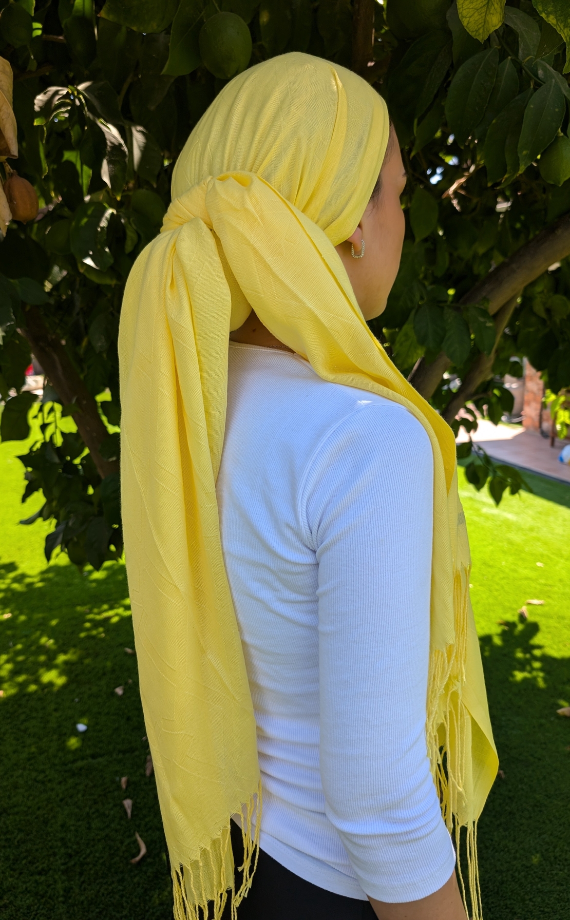 מטפחת לונג פרנזים - צהוב