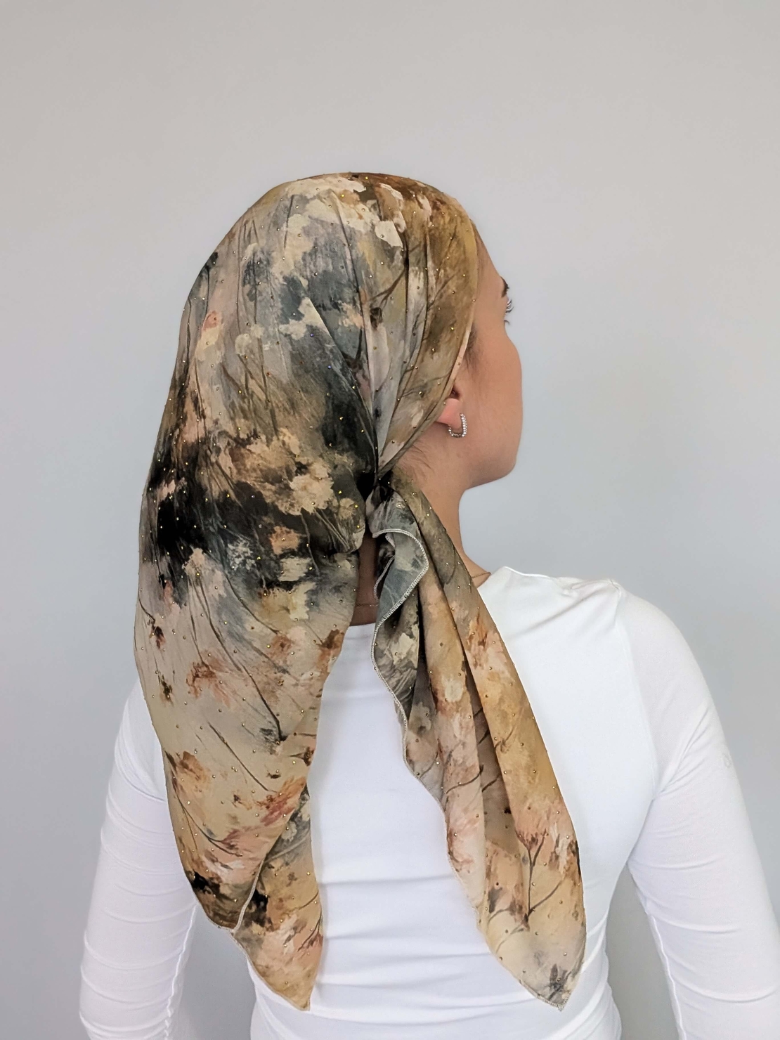 מטפחת מרובעת חג - שיפון יהלומים