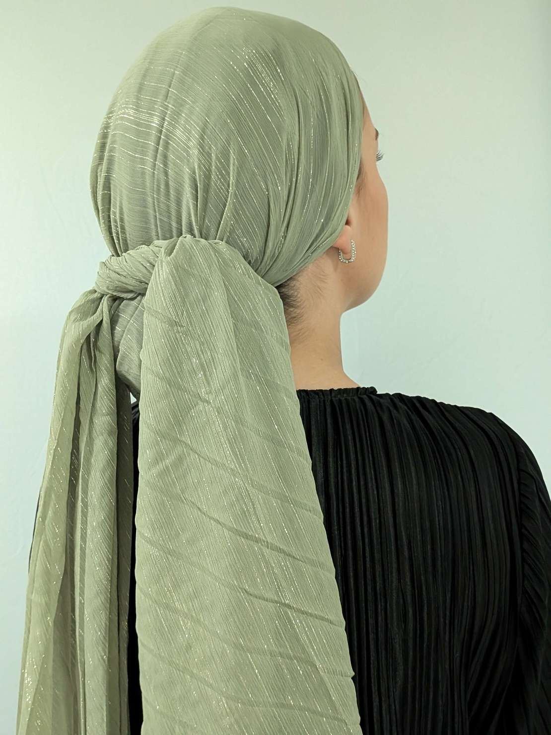 מטפחת לונג פליסה שיפון - ירוק