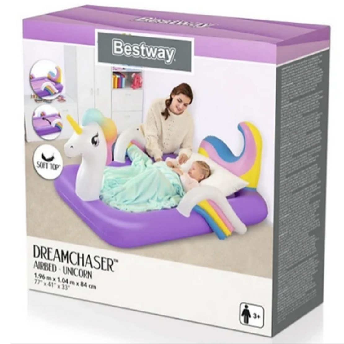 מזרן / מיטה מתנפחת לילדים בעיצוב חד קרן  – Bestway