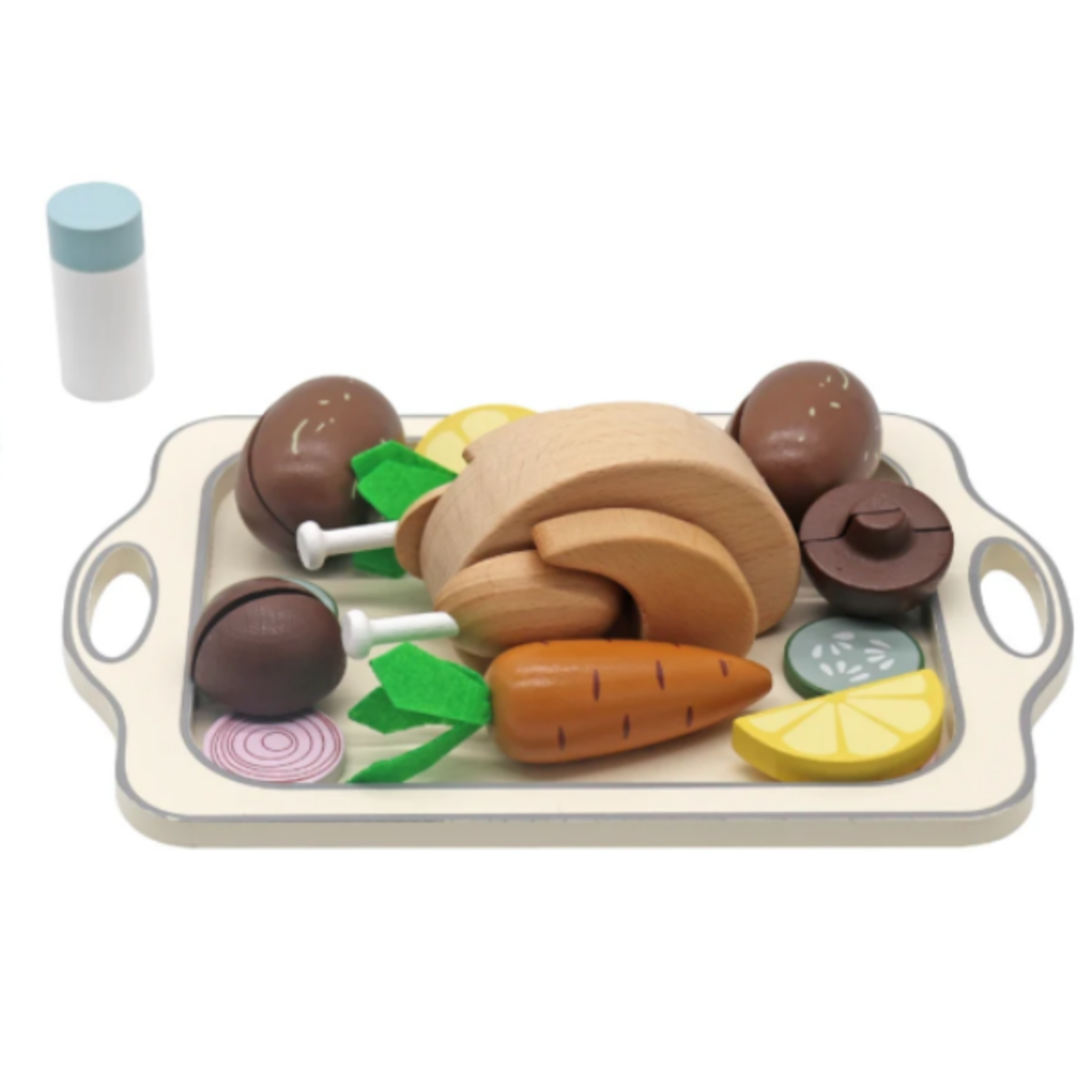 ערכת ארוחת עוף מעץ לילדים