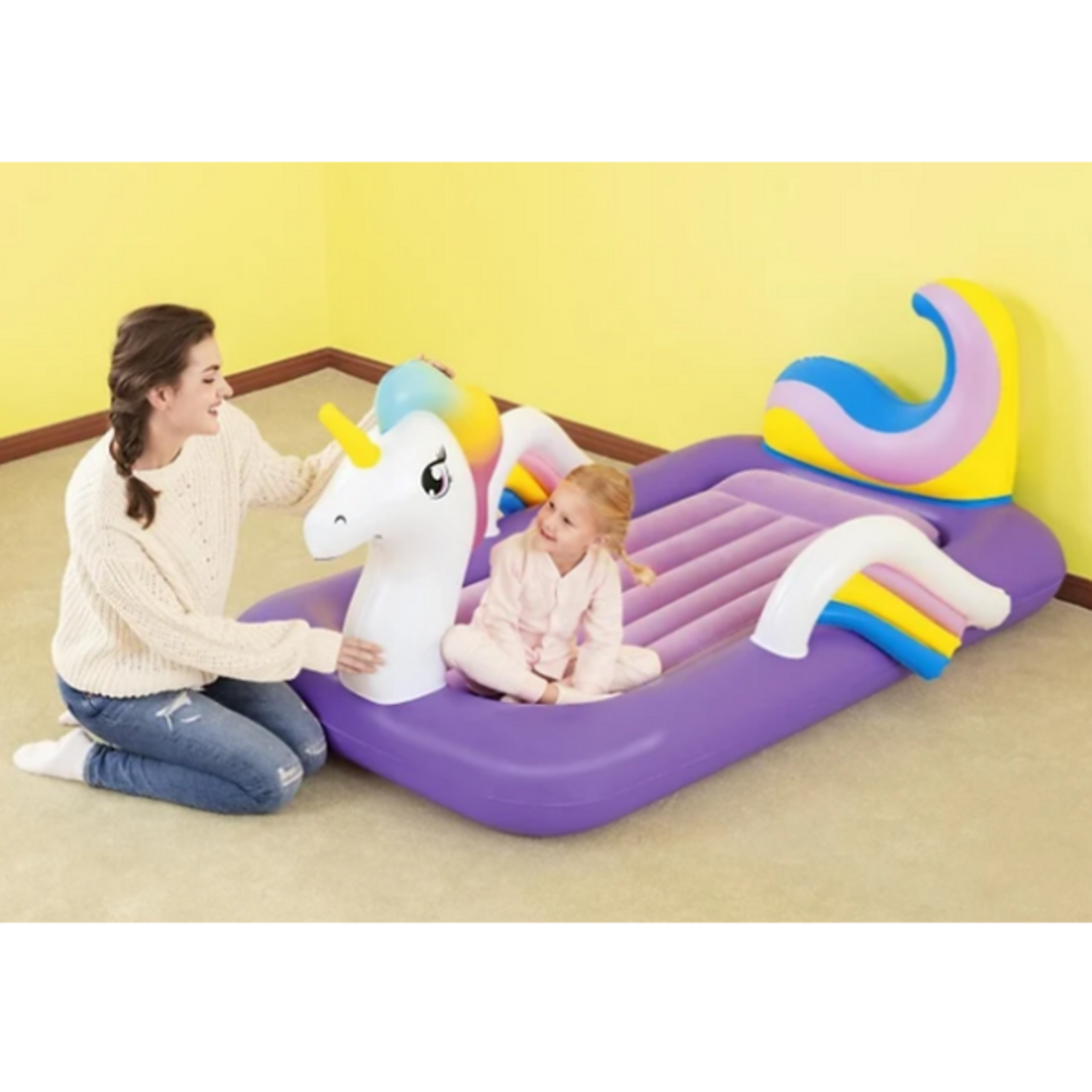 מזרן / מיטה מתנפחת לילדים בעיצוב חד קרן  – Bestway