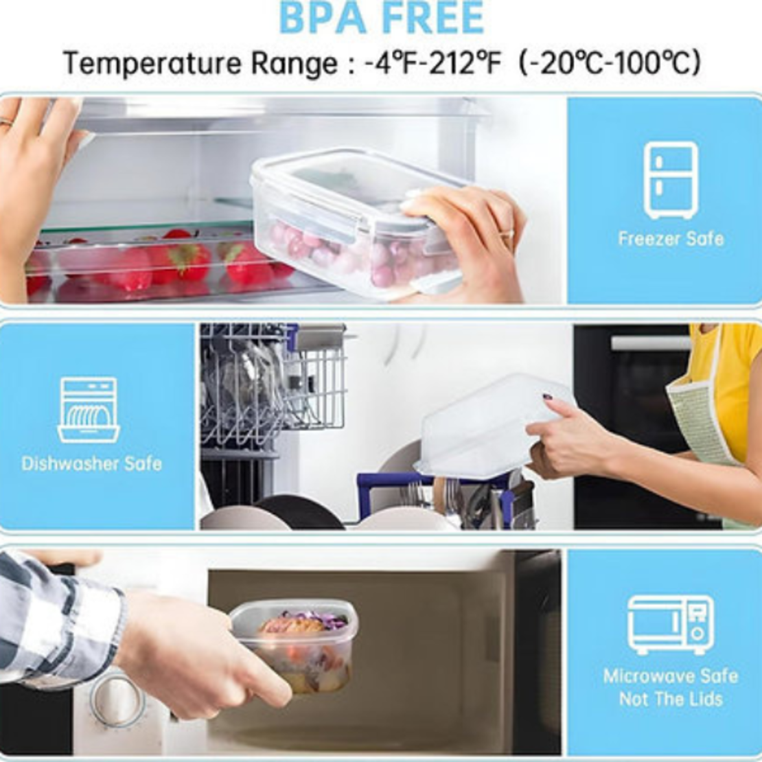 סט 26 קופסאות אחסון מזון + מכסים