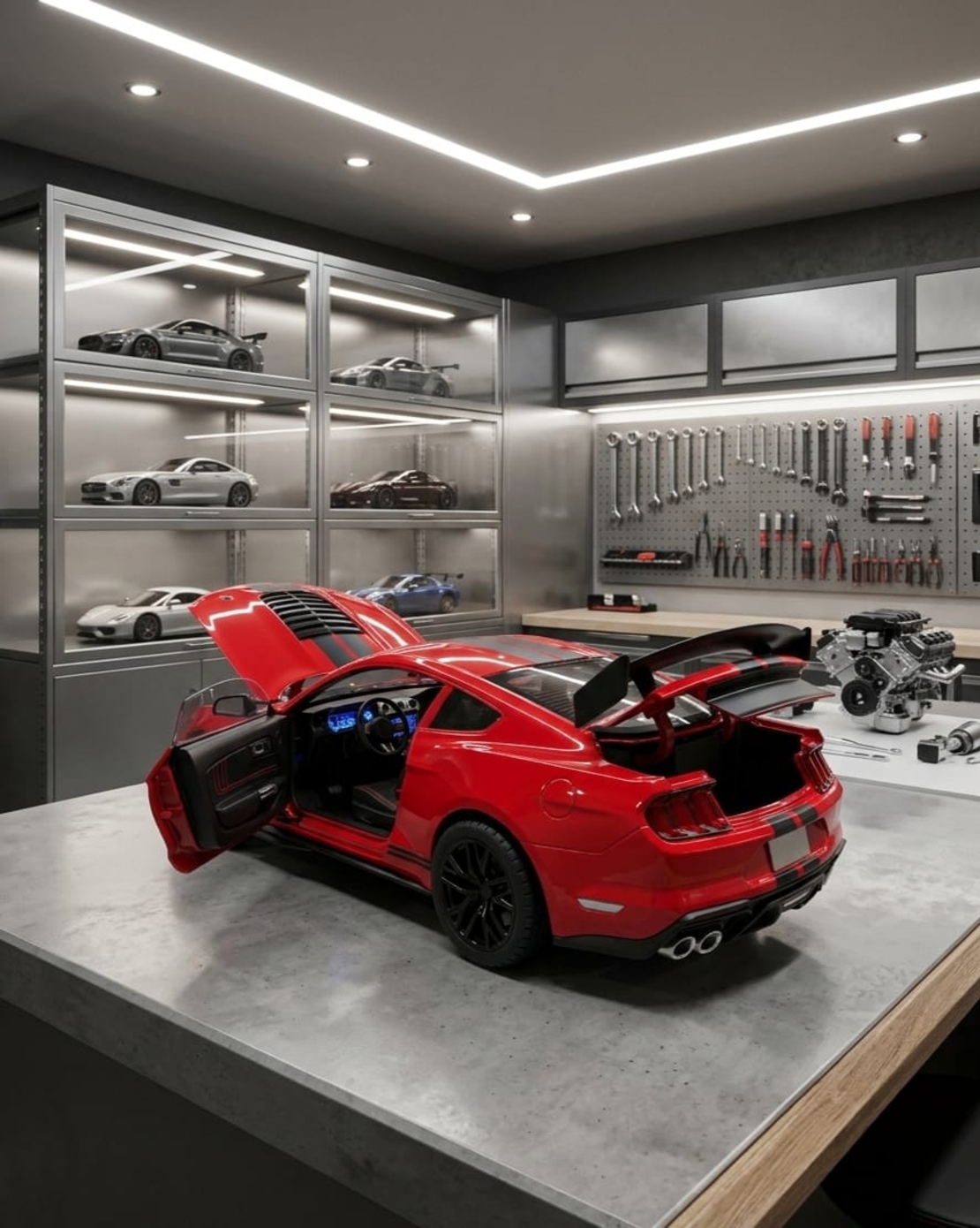 דגם רכב מתכתי ספורט | מכונית מיניאטורית יוקרתית | בהדמיה לרכב אמיתי