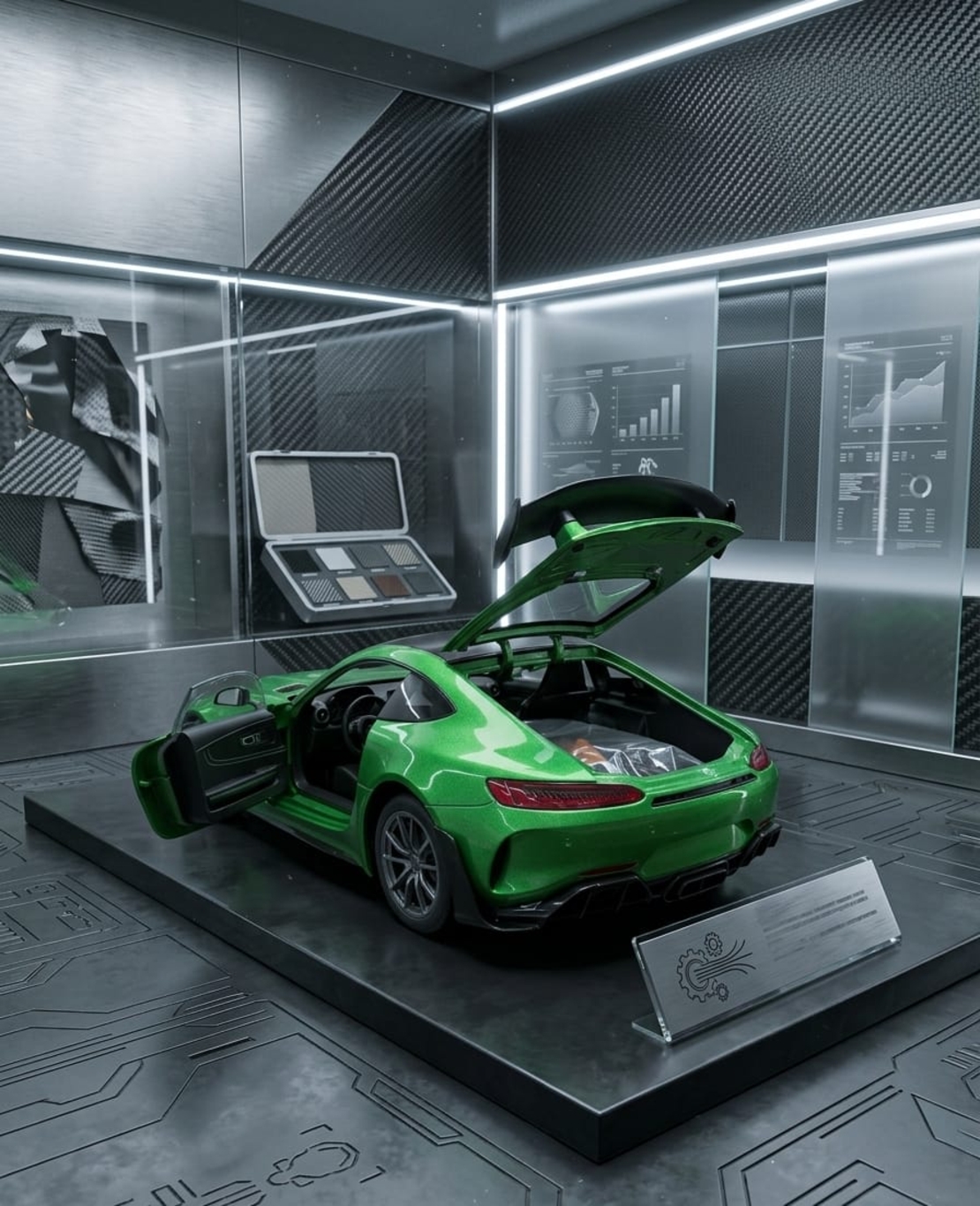 רכב ספורט מתכתי  בהדמיה לרכב אמיתי  | מכונית יוקרה מיניאטורית