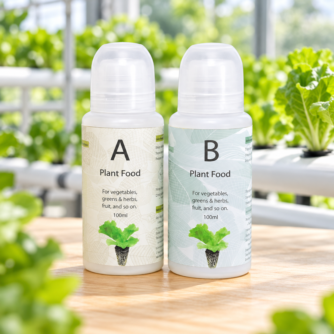 דשן A+B למערכות הידרופוניות – 2 בקבוקים של 100 מ״ל
