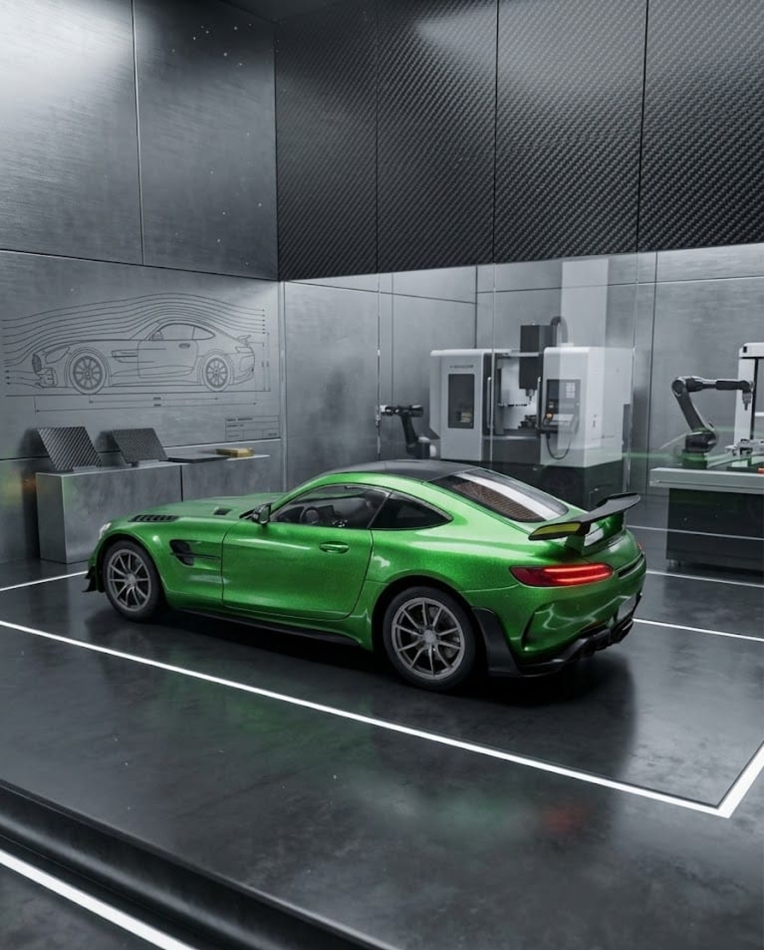 רכב ספורט מתכתי  בהדמיה לרכב אמיתי  | מכונית יוקרה מיניאטורית