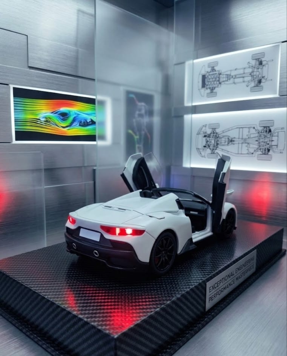 דגם רכב ספורט מתכתי לאספנים | מכונית יוקרה מיניאטורית | בהדמיה לרכב אמיתי