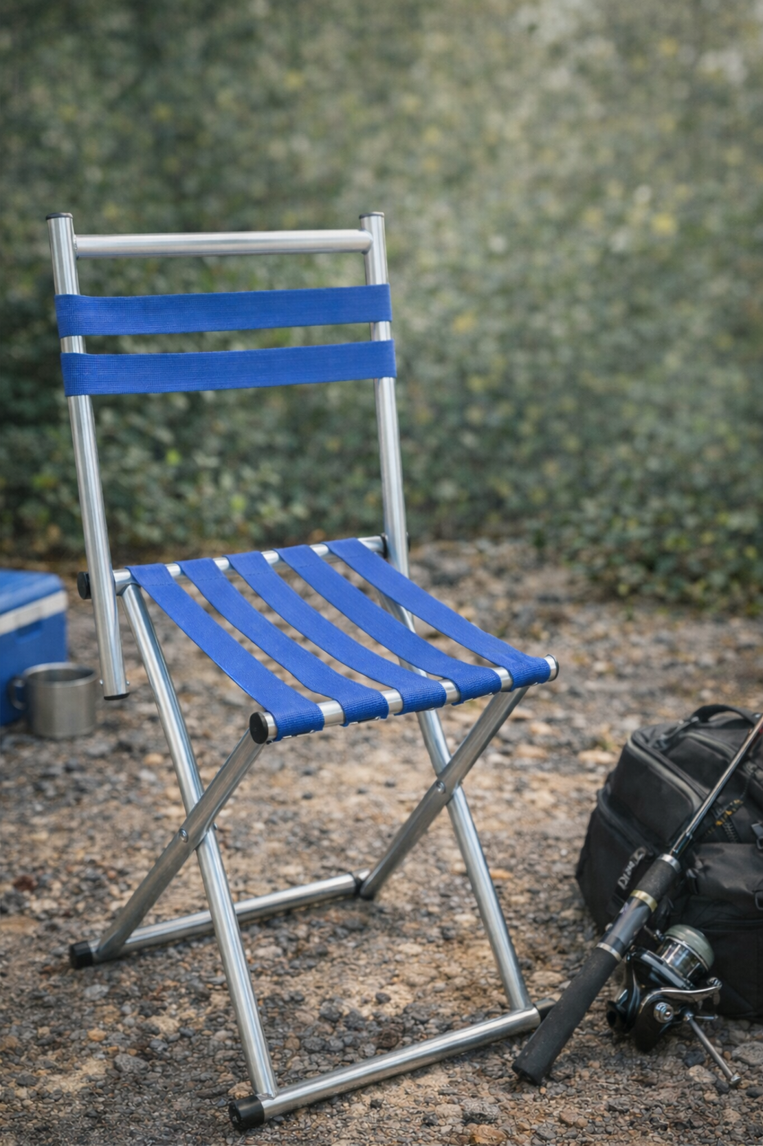 כיסא מתקפל נייד מאלומיניום | כיסא שטח קל ונוח לטיולים, קמפינג ודיג