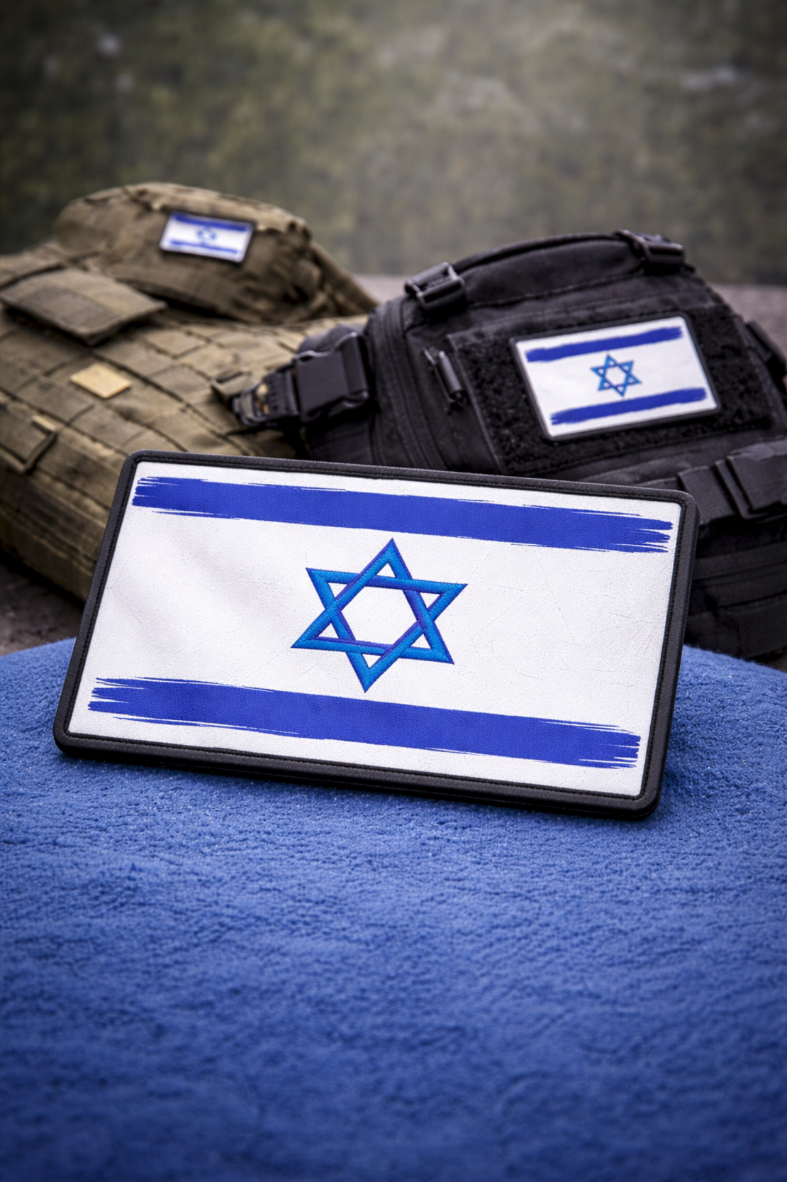 פאץ' דגל ישראל מגומי גמיש (PVC) | פאץ' גומי איכותי לתיקים, מדים ונשקים עמידים וגמישים במיוחד