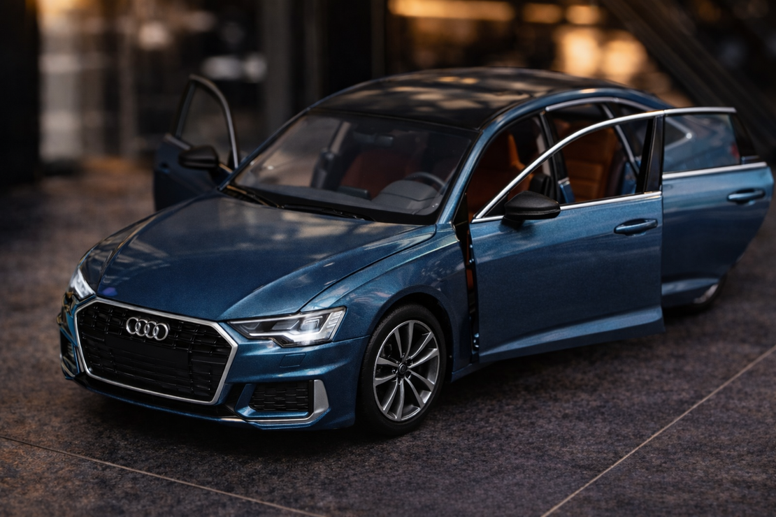 דגם רכב מתכתי Audi יוקרתי | מכונית מיניאטורית | בהדמיה לרכב אמיתי