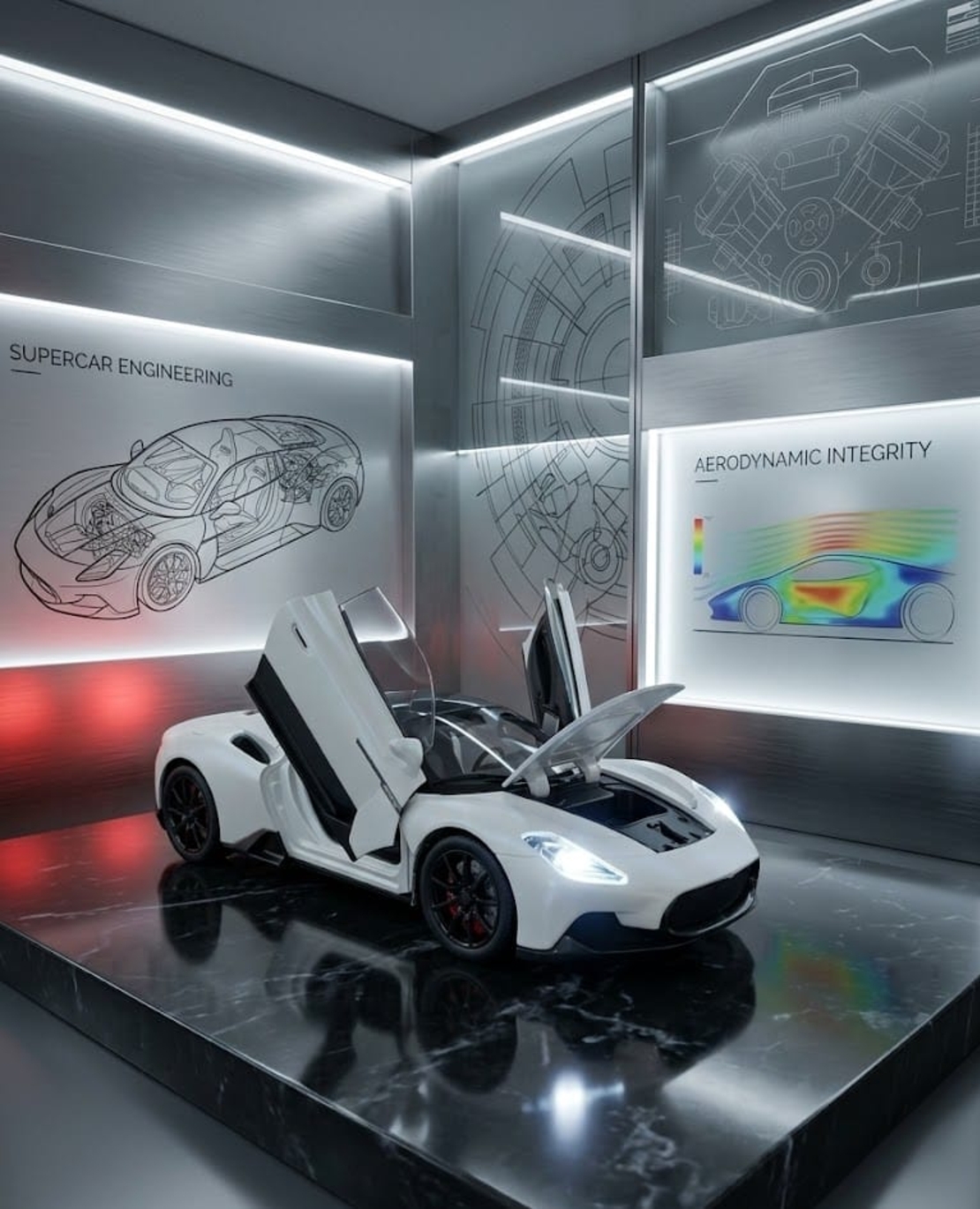 דגם רכב ספורט מתכתי לאספנים | מכונית יוקרה מיניאטורית | בהדמיה לרכב אמיתי