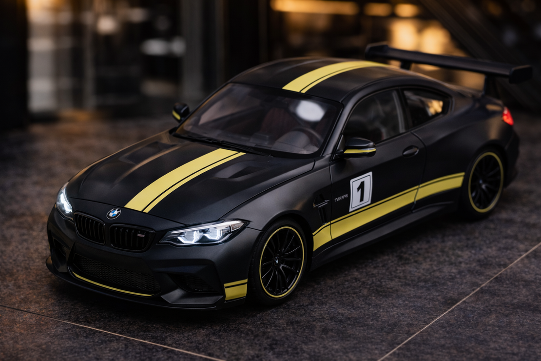 דגם רכב ספורט מתכתי BMW Racing | מכונית מירוץ מיניאטורית | בהדמיה לרכב אמיתי