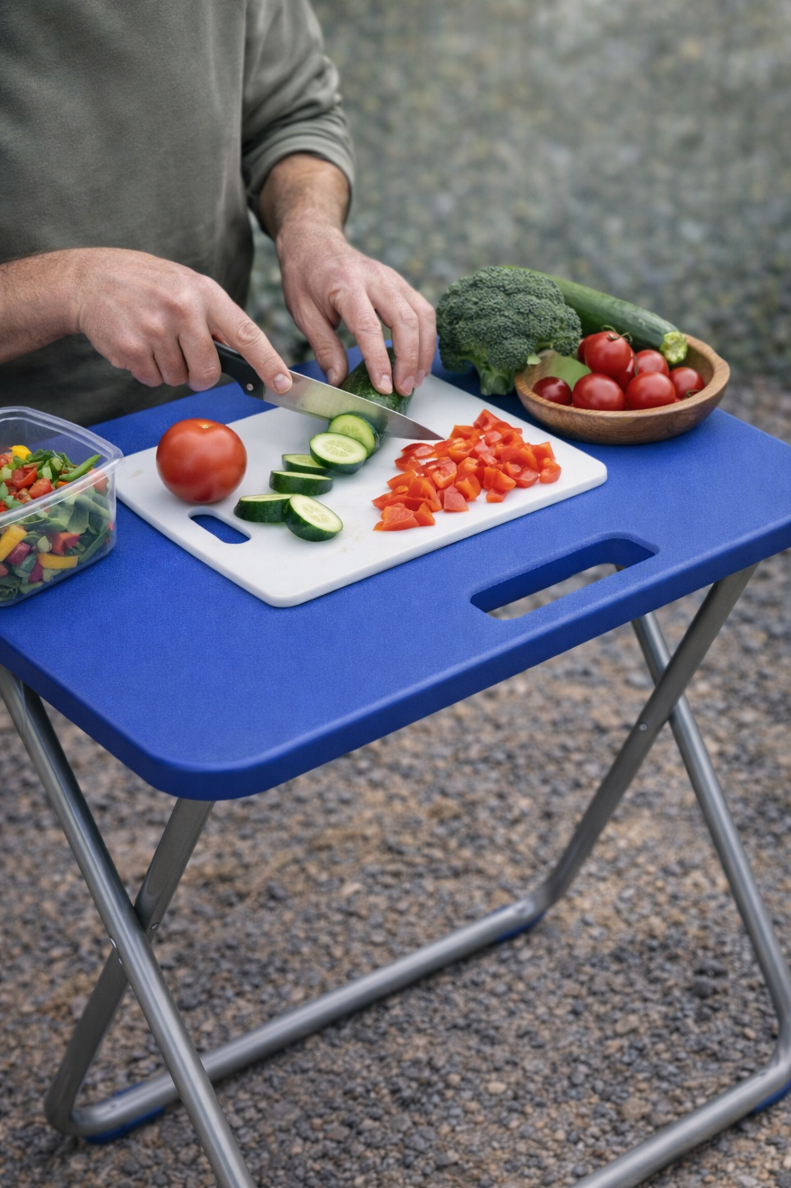 משטח עבודה מתקפל נייד | שולחן עבודה קומפקטי לבית, לטיולים ולשטח