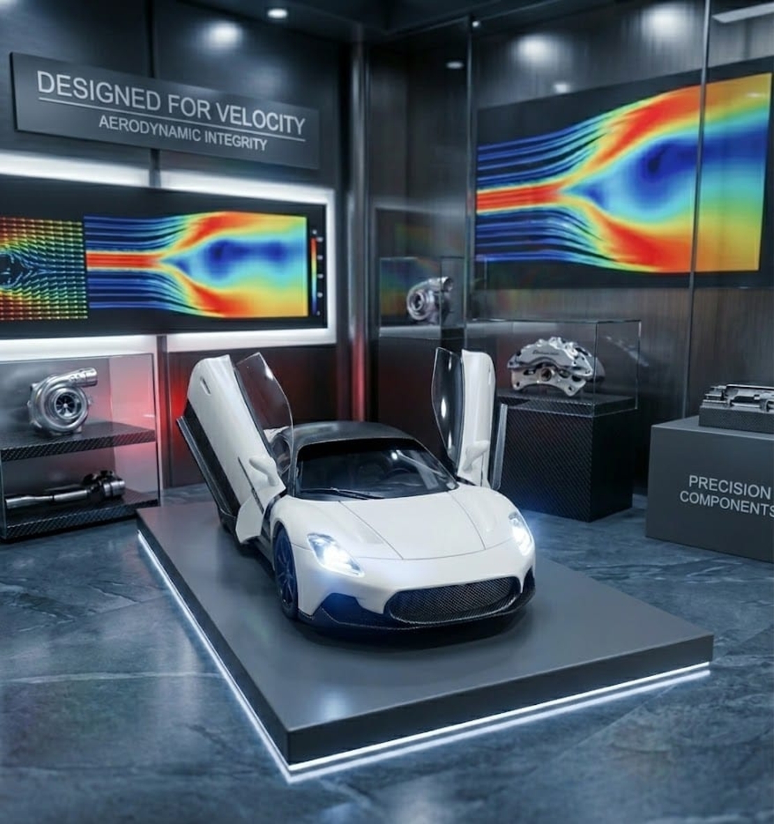 דגם רכב ספורט מתכתי לאספנים | מכונית יוקרה מיניאטורית | בהדמיה לרכב אמיתי