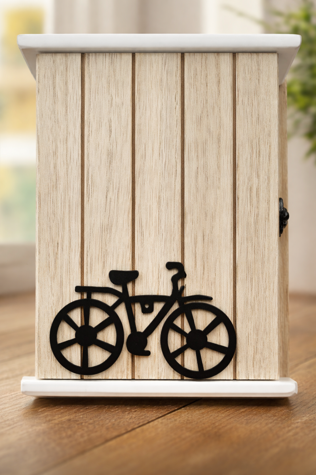 קופסת אחסון דקורטיבית עם עיצוב אופניים  קופסת אחסון לבית