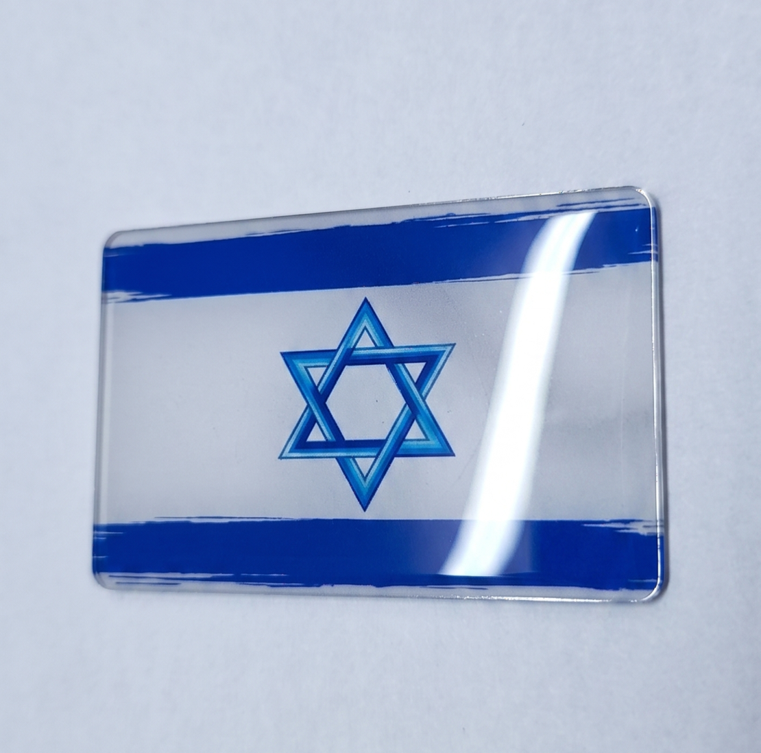 כרטיס דגל ישראל 3D עם כיתוב Proud to Belong  |  עם דבק בצד האחורי 3M גודל 7X4 ס