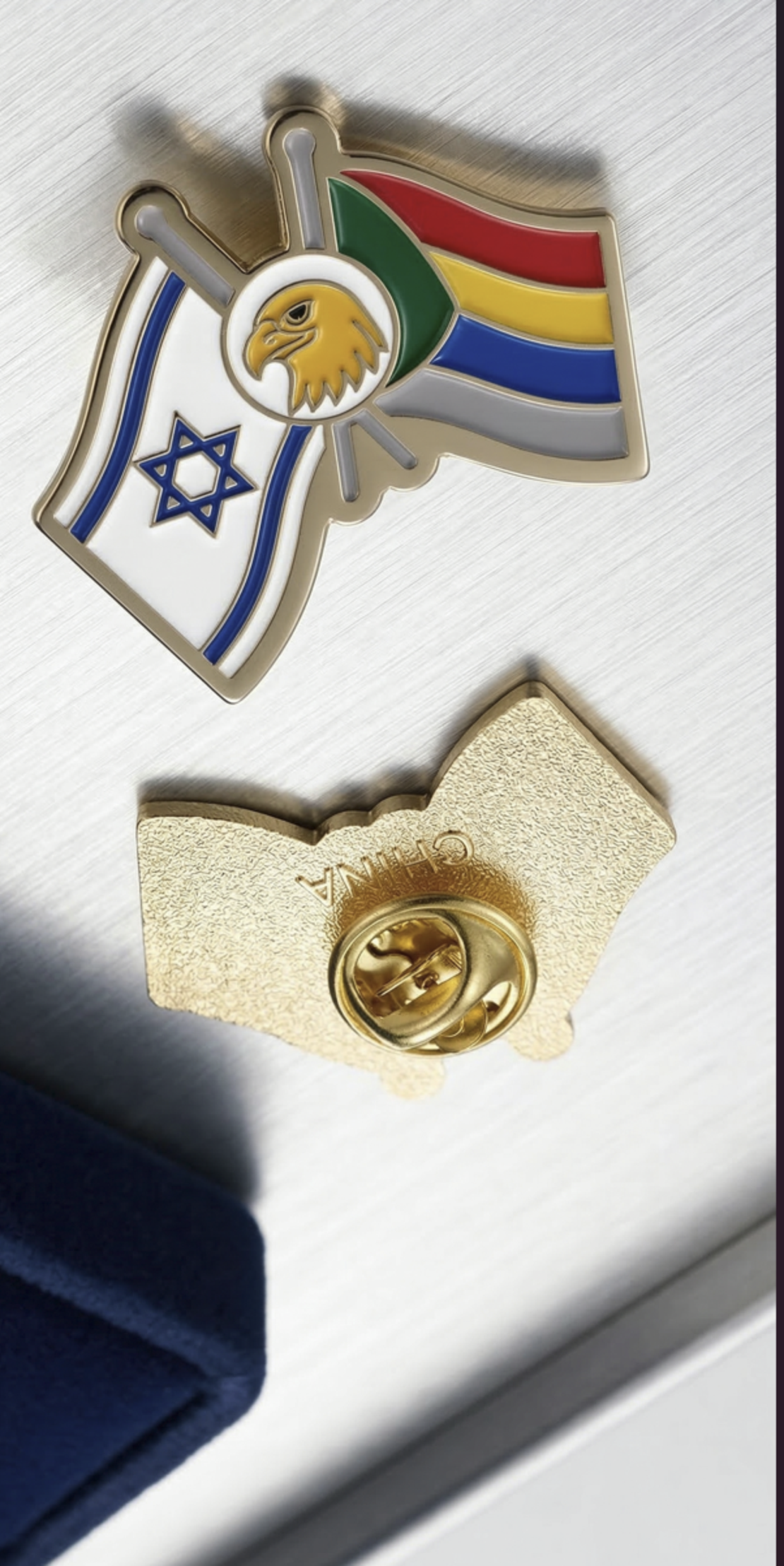 סיכת דש מתכת | דגל ישראל ודגל העדה הדרוזית