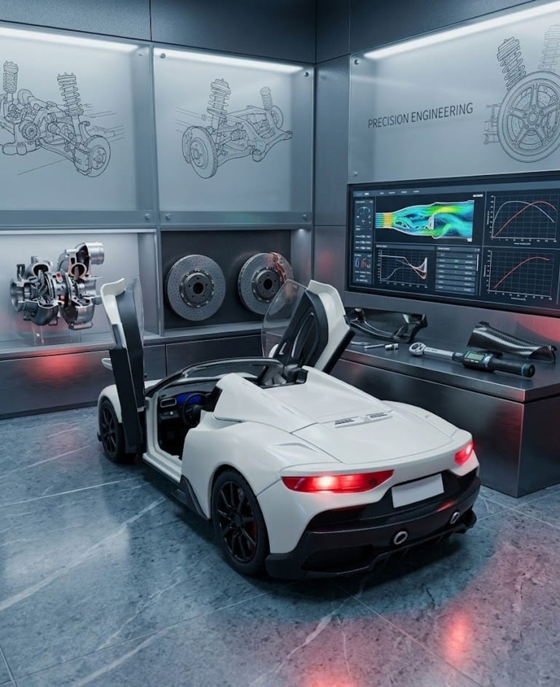 דגם רכב ספורט מתכתי לאספנים | מכונית יוקרה מיניאטורית | בהדמיה לרכב אמיתי