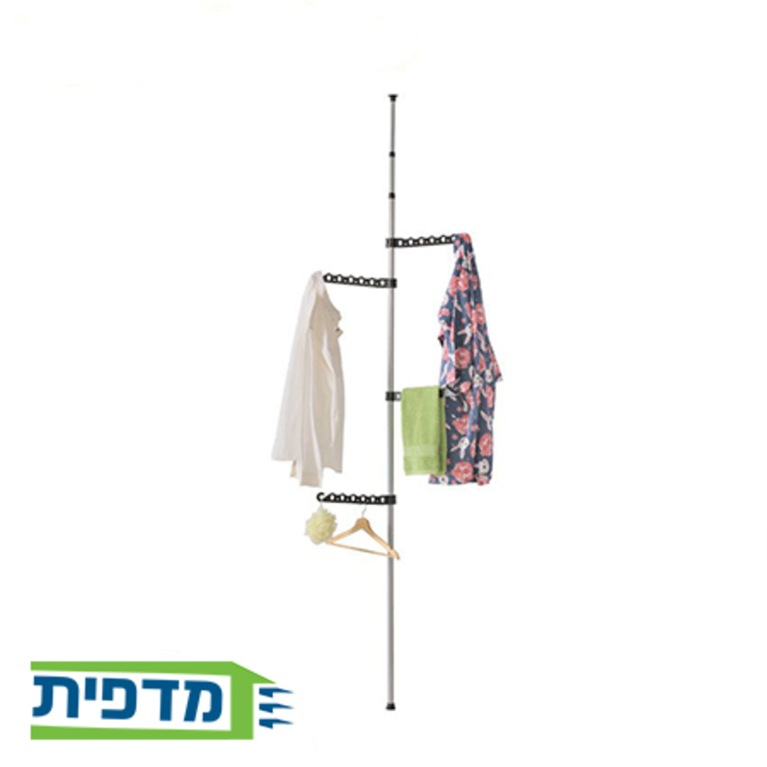מתקן טלסקופי לתליית בגדים