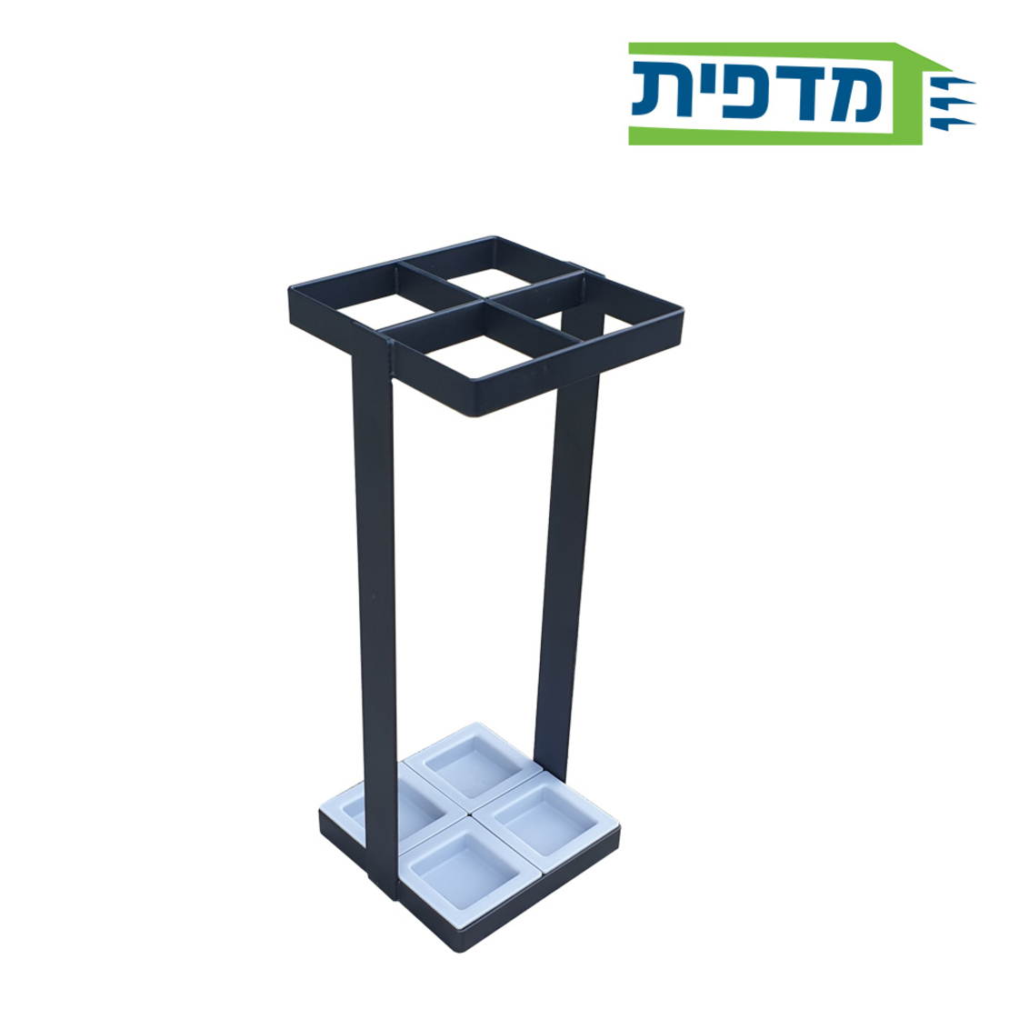 מעמד ל 4 מטריות בגימור שחור מט
