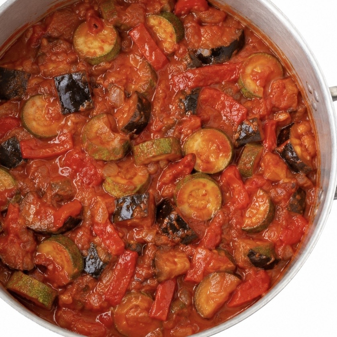 Hungarian eggplant and zucchini lecho