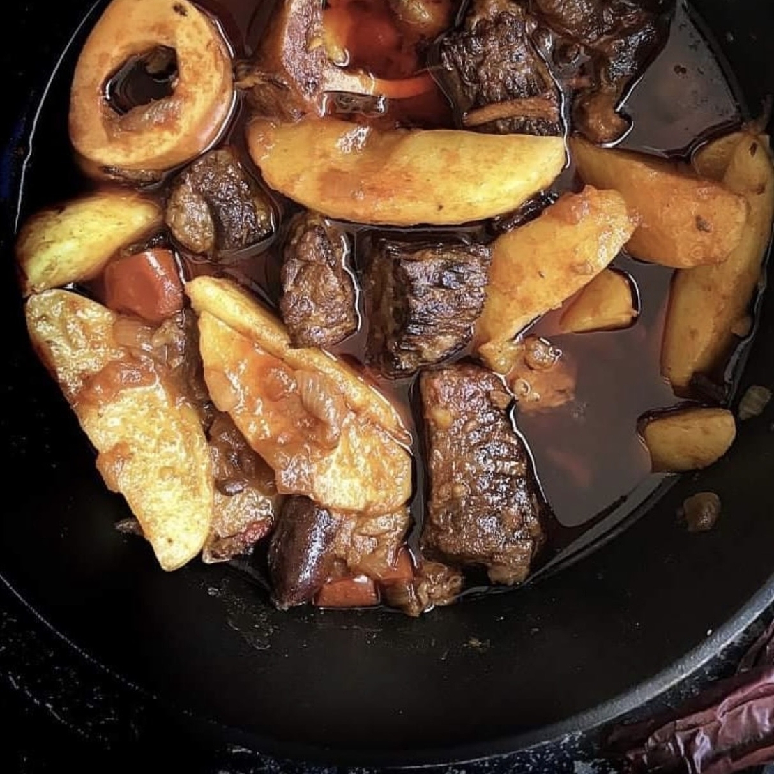 Ossobuco, goulash and potato