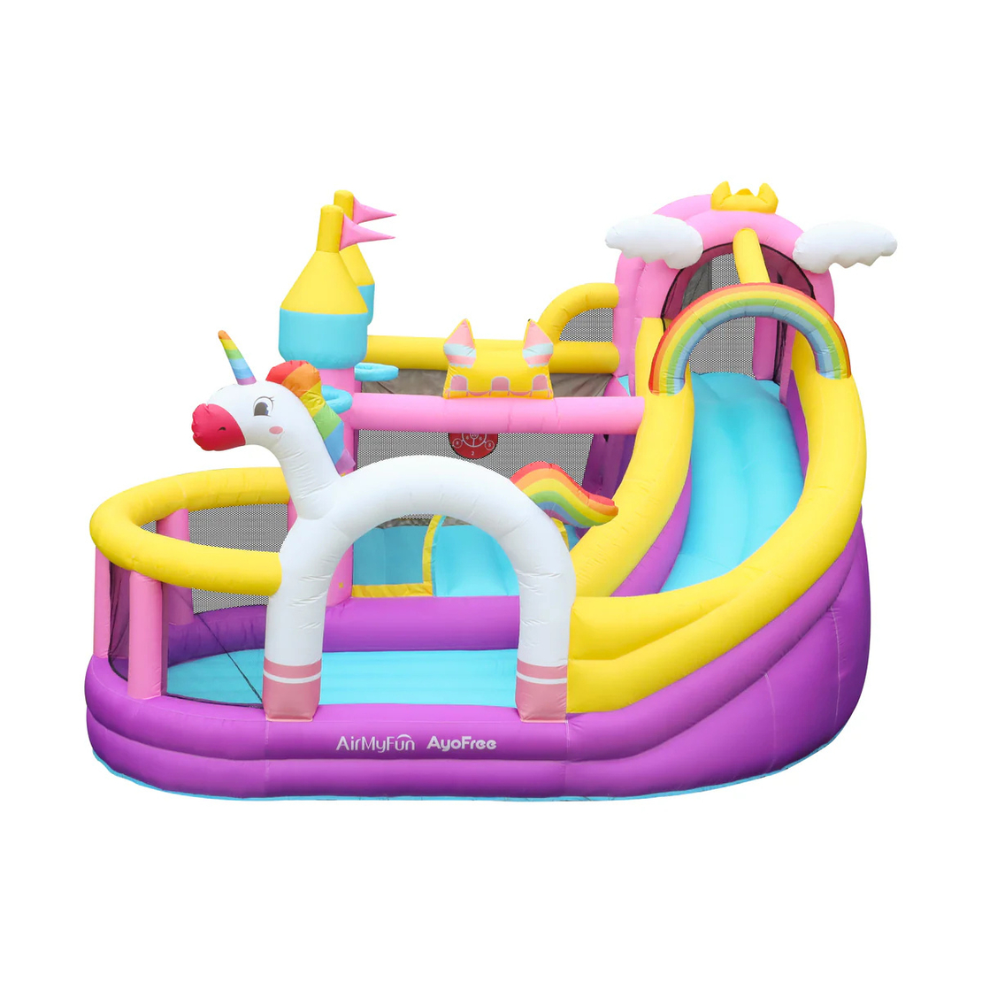 מתנפח מגלשות ובריכה חדקרן Doctor Dolphin 82104