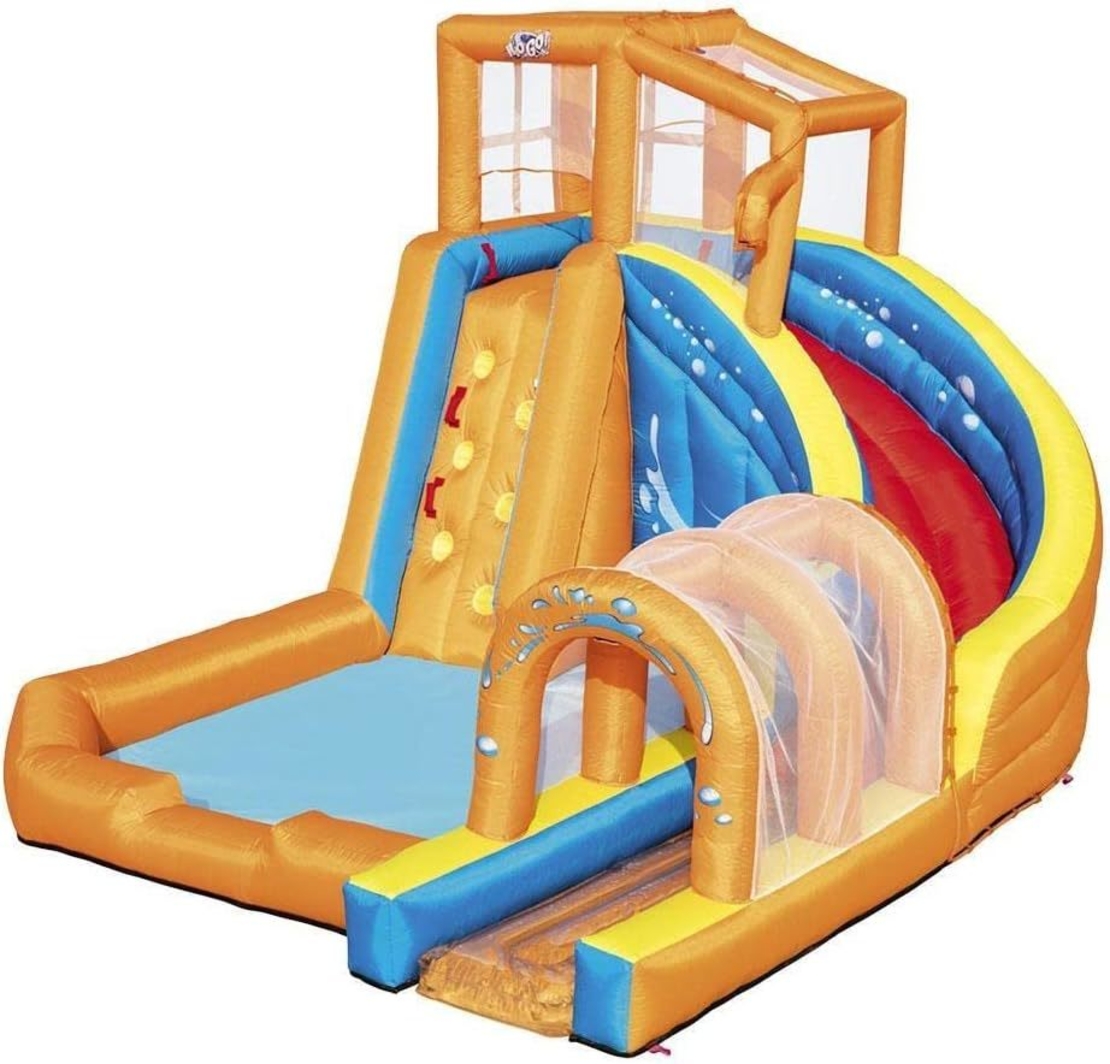 פארק מים מתנפח עם קיר טיפוס 53303 Bestway