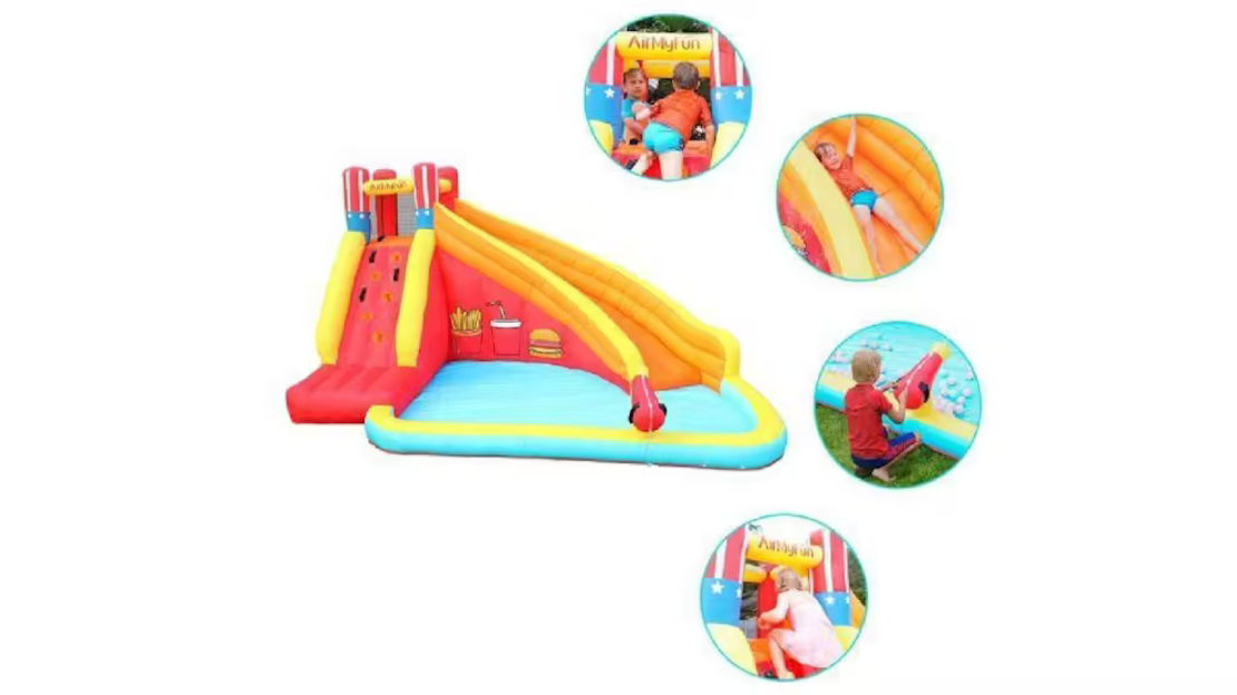 מתנפח מגלשות ובריכה דגם המבורגר Doctor Dolphin 83009