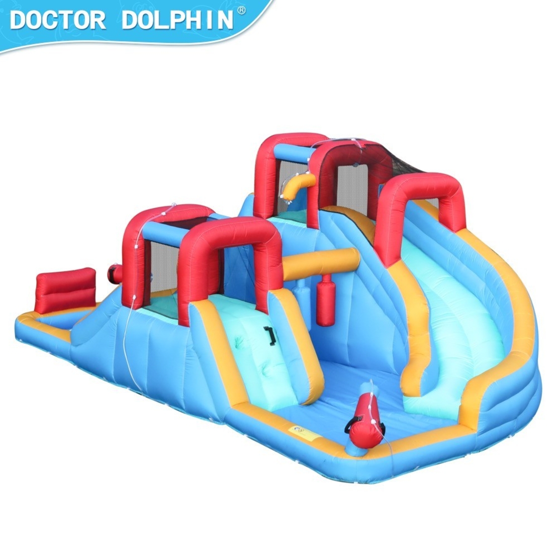 מתנפח מגלשה+בריכה Doctor Dolphin 73033a