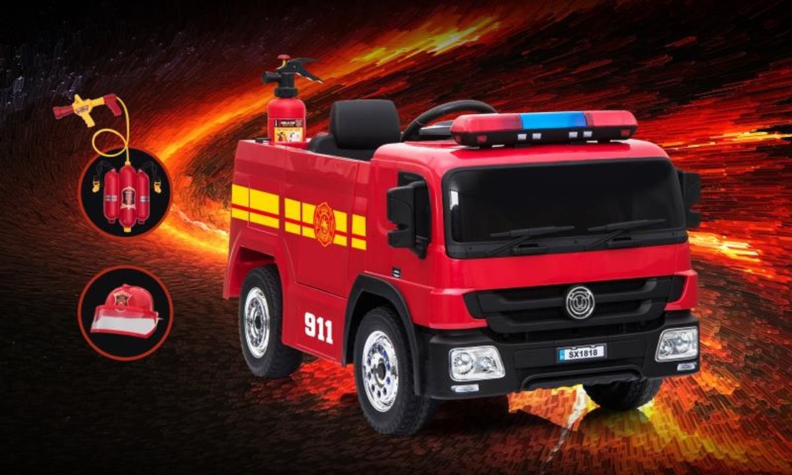 כבאית ממונעת 12v עם שלט חכם