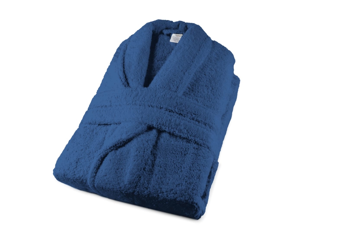 חלוק רחצה 100% כותנה לגברים ונשים בצבע נייבי