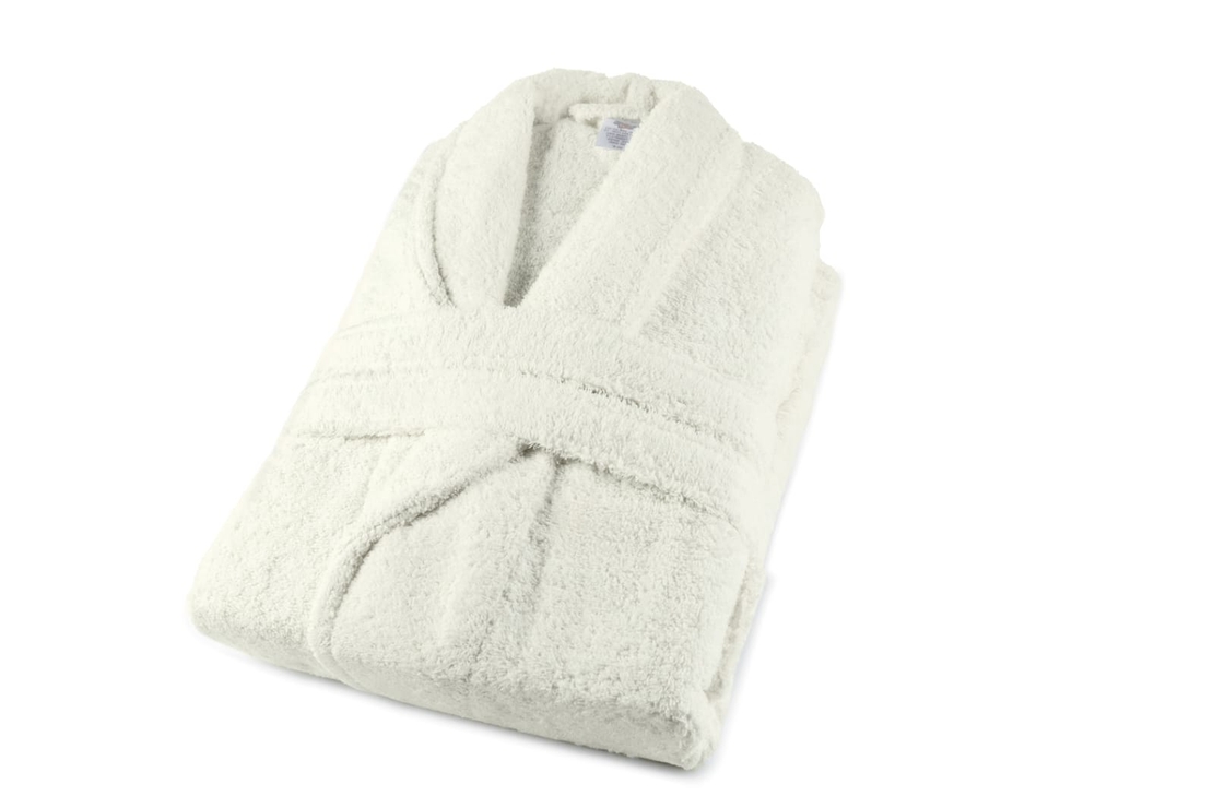 חלוק רחצה 100% כותנה לגברים ונשים בצבע שמנת