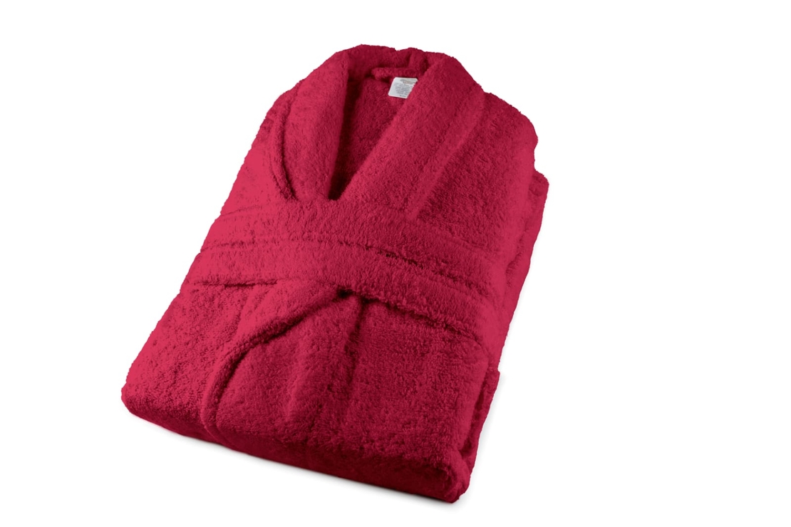 חלוק רחצה 100% כותנה לגברים ונשים בצבע בורדו