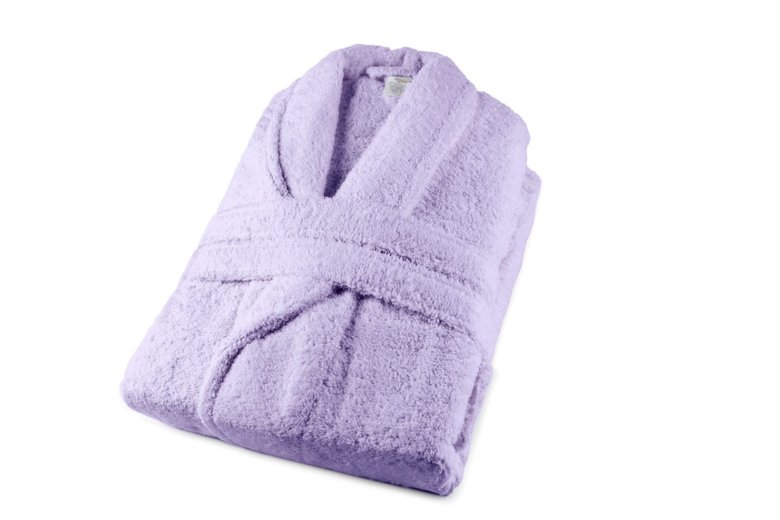 חלוק רחצה 100% כותנה לגברים ונשים בצבע סגול