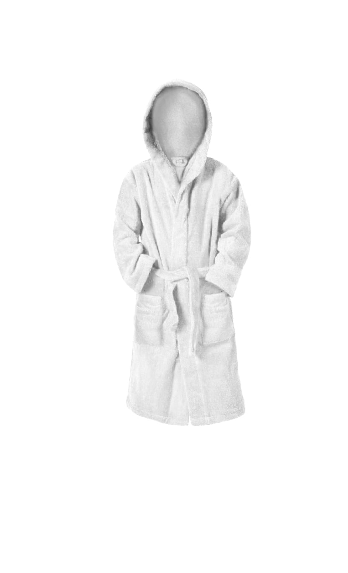 חלוק רחצה לבן 100% כותנה לילדים ונוער