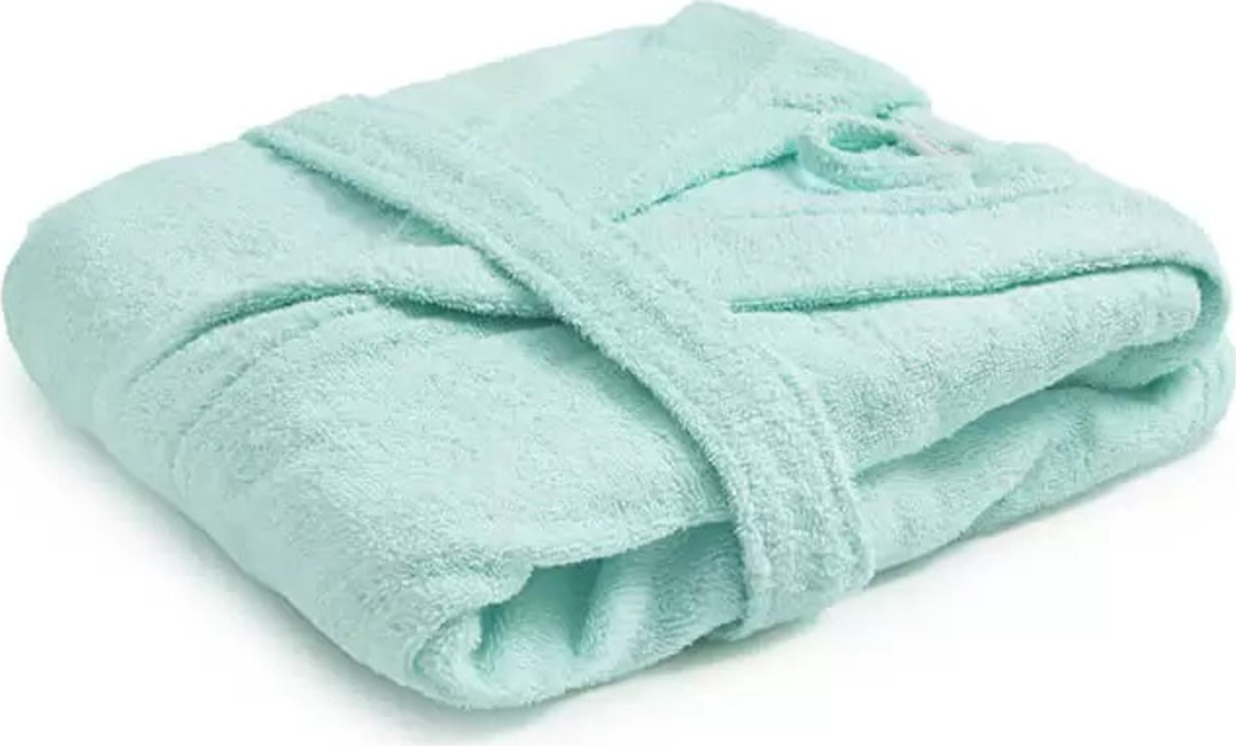 חלוק רחצה לילדים 100% כותנה צבע אקווה