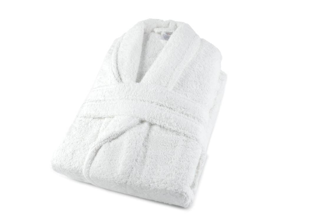 חלוק רחצה 100% כותנה לגברים ונשים בצבע לבן