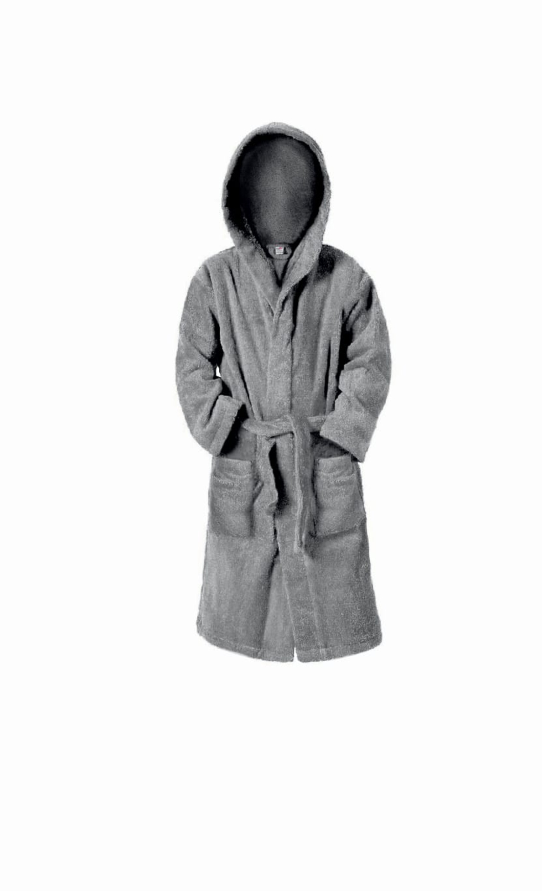 חלוק רחצה אפור 100% כותנה לילדים ונוער