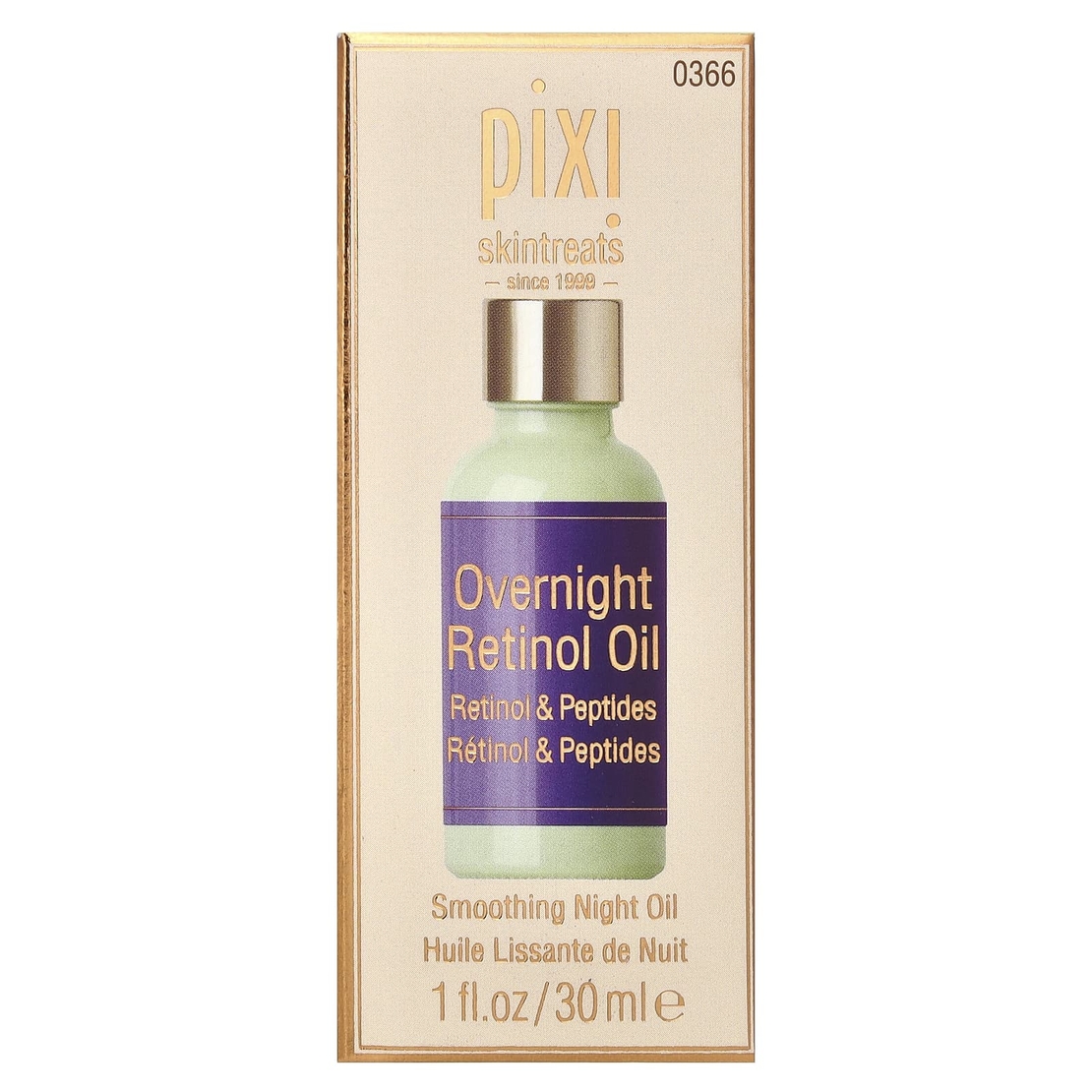 Pixi Overnight Retinol Oil – שמן רטינול לילה להחלקה וחידוש העור (Smoothing Night Oil) – 30 מ